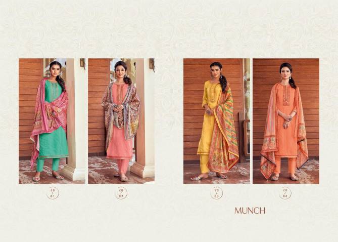 Rangoon Munch Ethnic Wear Printed Heavy Maslin Weaving Ready Made Dress Collection
